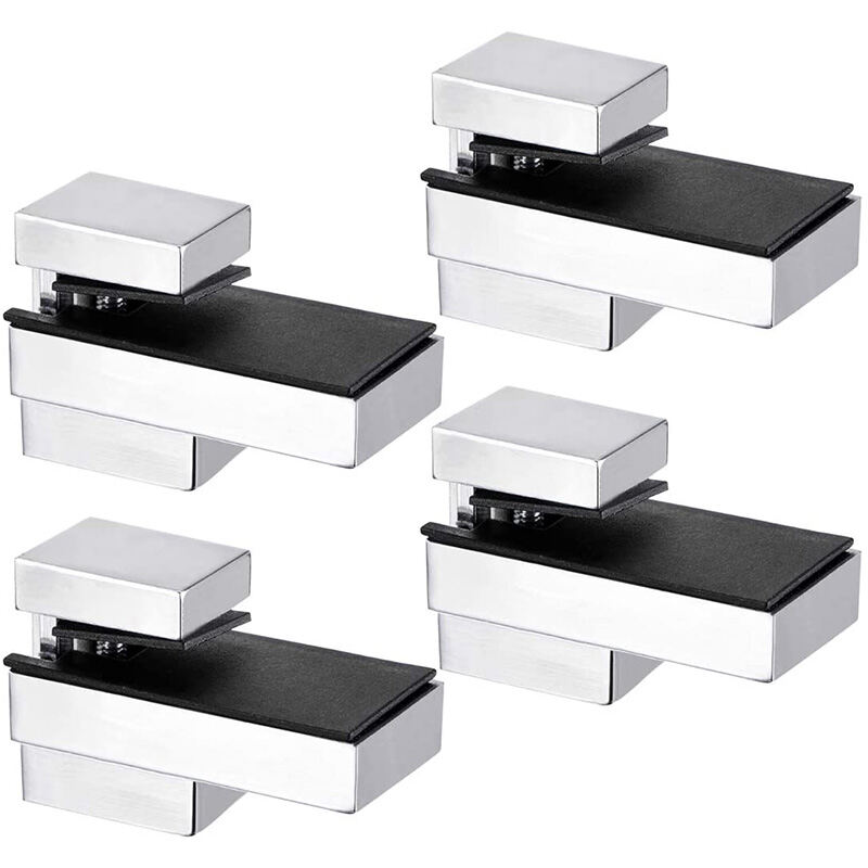 Adjustable Metal Wall Mount Floating Bracket Holder Support Glass Wood Shelves 