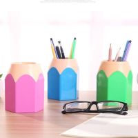 【DT】hot！ Portable Multi-Functional Office Practical Pencil Pot Holder Creative Head Pen Organizer Box Storage