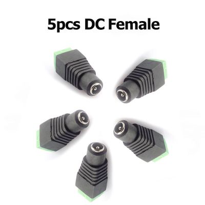 ；【‘； 5Pcs 5.5Mm X 2.1Mm DC Female Male Plug BNC Connector DC Power Supply Jack Adapter For LED Strip And CCTV Cameras