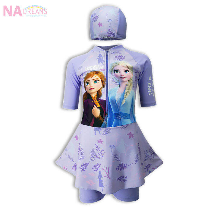 disney-frozen-ชุดว่ายน้ำเด็กหญิง-ลายการ์ตูนโฟรสเซ่น-frozen-เจ้าหญิงหิมะ-จาก-nadreams-girl-swimwear-ผู้หญิง-ชุดว่ายน้ำ