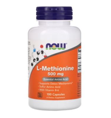 Now Foods, L-Methionine, 500 mg, 100 Capsules