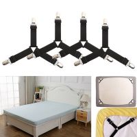 Adjustable Bed Sheet Clip Bed Sheet Belt Fastener Mattress Elastic Non-Slip Nylon Clips Bed Tidy Blanket Gripper White and Black Bedding Accessories