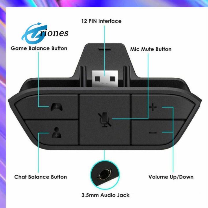 อะแดปเตอร์หูฟังสเตอริโอกันฝุ่นขั้วต่อที่ทนต่อการสึกหรอเข้ากันได้สำหรับ-xbox-หนึ่ง