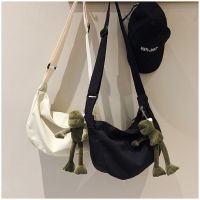 COD jfdss Students Canvas Messenger Bag Korean Version of the Trend Ins Hip-hop Leisure Wild Shoulder Bag