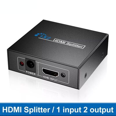 4K HDMI-Splitter เข้ากันได้1X4 1X2 Full HD 1080P ตัวสลับสวิตช์ HDMI วิดีโอ1 In 4เอาต์พุตอะแดปเตอร์เครื่องขยายเสียงสำหรับ HDTV DVD PS3 Xbox