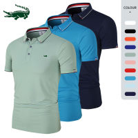 【YY】2023 high-quality mens ice silk breathable polo shirt summer new high-end business casual lapel short-sleeved T-shirt