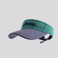 Topi Bucket หมวกแก็ปผู้หญิง,หมวกแก็ปหมวกสตรีกีฬาฤดูร้อนหมวกแก๊ปกะบังหมวก UV ผ้าฝ้ายปรับได้ป้องกันด้านบนว่างเปล่าสำหรับเทนนิสกอล์ฟวิ่งครีมกันแดด