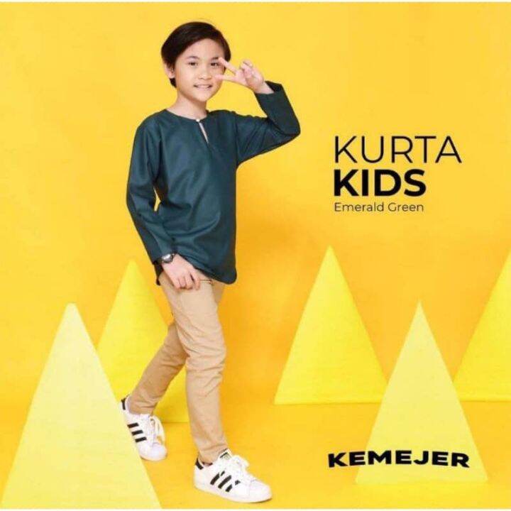 Ready Stock Kurta Budak Slim Fit Cotton Baju Sahaja Lazada 9862