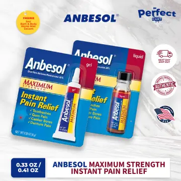 Anbesol Pain Relief, Instant, Maximum Strength, Gel - 0.33 oz