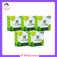 5 ก้อน Wink White Lime Soap สบู่มะนาว วิ้งค์ไวท์ ขนาด 80 กรัม / 1 ก้อน