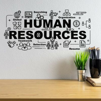 Human Resources Office Selection Teamwork Wall Decals Vinyl Interior Art Decoration Business Room Wall Sticker Wallpaper A958