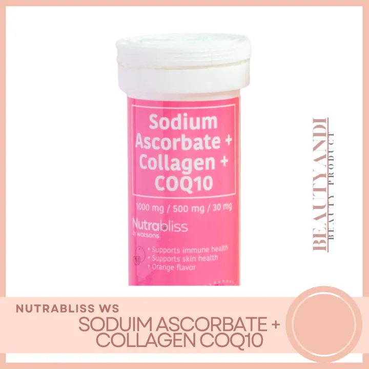 NUTRABLISS WS Sodium Ascorbate + Collagen +COQ10 x10 Effervescent