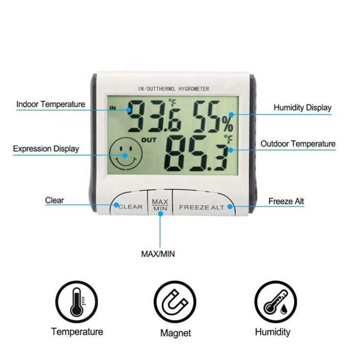 gregory-thermometer-moisture-meter-digital-humidity-meter-dc103-เครื่องวัดความชื้นอากาศ-วัดอุณหภูมิ-ความชื้น-ห้อง-นอน-วัดความชื้นสัมพัทธ์-ความชื้นสมบูรณ์-เครื่องวัดอุณหภูมิห้อง-เครื่องวัดอุณหภูมิอากาศ