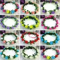 Women Children Girls Wedding Hair Accessories Flower Crown Braided Bride Wreath Headpieces Headband Hair Ornaments