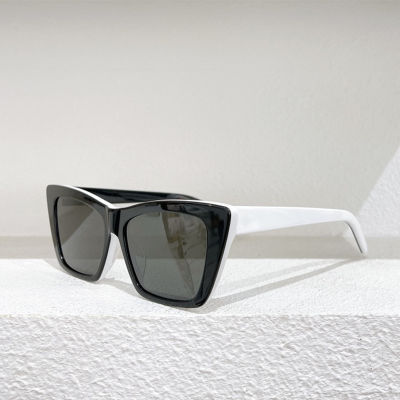 White nd Acetate Black Shades Sunglasses Rectangular Weird Acetate glasses Black Designer Large Glasses CAT EYE Women SL276