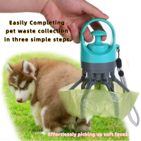 Dog Waste Picker Poop Scooper In Six Claws Design With Long Handle Dog Waste Picker For Walking สุนัขขนาดใหญ่และขนาดเล็ก