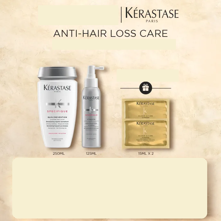 Kérastase AntiHair Loss Hair Care (Prevention Shampoo 250ml + Stimuliste Spray 125ml) Lazada