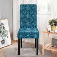 Stretch Chair Cover for Wedding Banquet Hotel Mandala Bohemia Printed High Back Office Chair Slipcovers Housse De Chaise