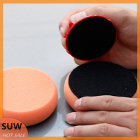 ? SUW 6pcs Car Wash WAX ฟองน้ำขัดแผ่นขัดทำความสะอาด applicator Pad Handle