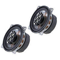 1คู่4นิ้วรถ Coaxial ลำโพงเสียงติดตั้งง่ายเพลง PP สเตอริโอมินิแบบพกพา300W พร้อมไฟ2-Way อุปกรณ์เสริม Universal