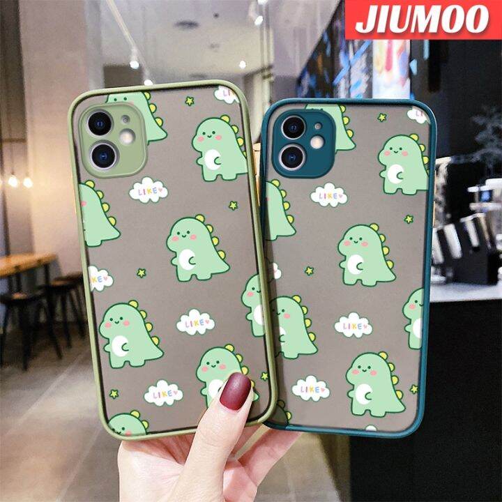 jiumoo-เคส-a30s-ปลอกสำหรับ-samsung-กาแล็คซี่-เคสโทรศัพท์ลายการ์ตูน-a50s-a50ลายการ์ตูนไดโนเสาร์ตัวน้อยกันกระแทกผิวด้านแข็งขอบสี่เหลี่ยมเคสป้องกันเลนส์กล้องคลุมทั้งหมดปลอกซิลิโคนนิ่ม