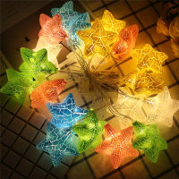 Crack Star String Lights, Battery Operated String Lights Christmas Decors 10 LED 5FT Fairy Lighting String Xmas Gift for Home