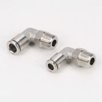 Tube OD 4mm 6mm x M5 M6 Metric Male Thread 304 Stainless Steel Elbow Air Pneumatic Fitting Push In Quick Connector Coupler