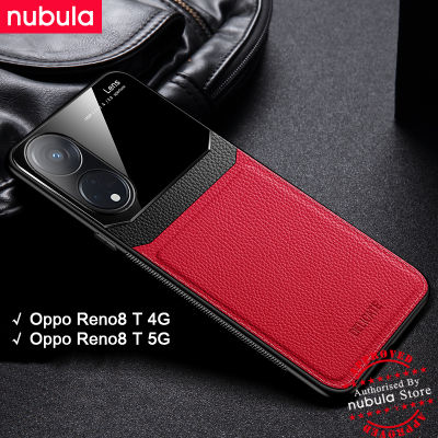 NUBULA เคสโทรศัพท์หนังเนื้อแข็งสำหรับ Oppo Reno8 T 4G 5G ฝาหลัง Plexiglass เคสโทรศัพท์มือถือ Hp Oppo Reno8 T เคสป้องกันการกระแทกสำหรับ Oppo Reno8 T 4G Reno 8 5G