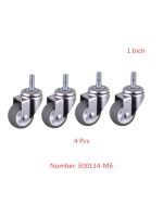 4 Pcs/Lot Casters 1 Inch Gray Tpe Screw Caster  M6 Silent Wheel  Diameter25mm Household Universal Wheel Furniture Protectors  Replacement Parts