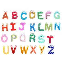 ☊❅ 26/ 10/ 12 Pcs Baby Kids Numbers Letters Wood Alphabet Fridge Magnet Early Educational Toy GQ