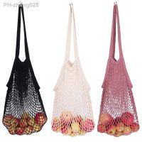 Cotton Mesh Shopping Bag Reusable String Fruit Storage Handbag Totes Women Shopping Mesh Net Shop Grocery Tote Bag