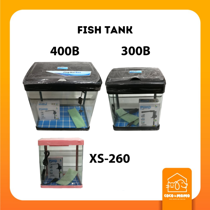 Aquarium Fish Tank Black Color Aquatic with Light And Water Pump