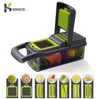 ชุดสับผักผลไม้ konco,เครื่องตัด-Veggie spiralizer slicer onion vegetable Pro-สับอาหารและ dicers