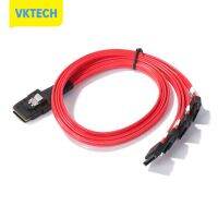 [Vktech] SAS SATA Cable External Mini SAS SFF-8087ไปยัง SATA Chassis Cable Server Cord 50Cm