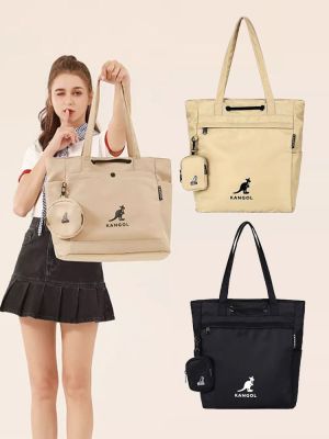 ◘◎❍ Genuine spot KANGOL kangaroo tote bag rhombus large capacity one shoulder student commuter bag trendy diagonal bag women