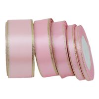 ；‘。、’ (25 Yards/Roll) Pink Weing  Fringe Single  Satin Rion Wholesale Gift Christmas Manual DIY Rions (6/10/25/40Mm)