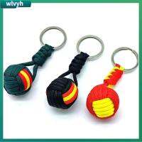 WLVYH พวงกุญแจ3ชิ้นพวงกุญแจเชือกร่มชูชีพสายพวงกุญแจเชือกทอ Paracord Buckles บอลจี้ทนทานเครื่องมือการอยู่รอดพวงกุญแจกลางแจ้ง