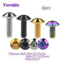 Baut Titanium Ti M5/M6/M8x12/15/20/25Mm Kepala Hex Allen atau Sekrup Baut Kepala Torx untuk Bagian Sepeda Motor Sepeda 6 Buah