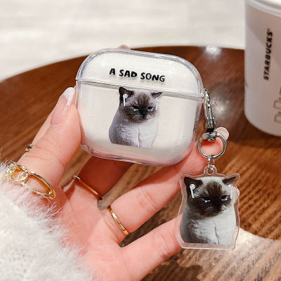 Cute Cat Puppy Case for Apple AirPods 3 Transparent TPU Dog Protective Cover for AirPods 1 2 AirPods Pro 2nd Cases with Keychain Headphones Accessorie
