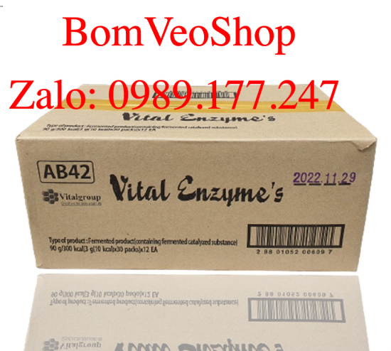 1 thùng 12 hộp vital enzymes thanh lọc cơ thể bomveoshop - ảnh sản phẩm 1