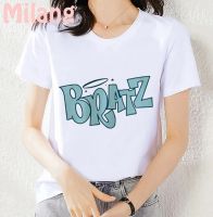 Cute Bratz Letter Mujer Camisetas White Tshirts Aesthetics Graphic T Shirts