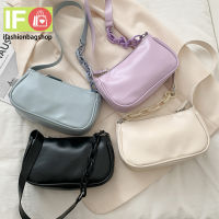 ifashionbagshop(IF1266) กระเป๋าสะพายไหล่น่ารักสีหวาน กระเป๋าสะพายไหล่ กระเป๋าถือ