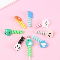 1PC Cute Data Line Cord Protector Cartoon Spiral Cable Protector Protective Case Cable Winder Cover USB Charger Cable