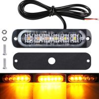 6LED Ultra-thin Car Side Marker Lights for Trucks Strobe Lamp LED Ambulance Police Flasher Emergency Construction Warning Lights