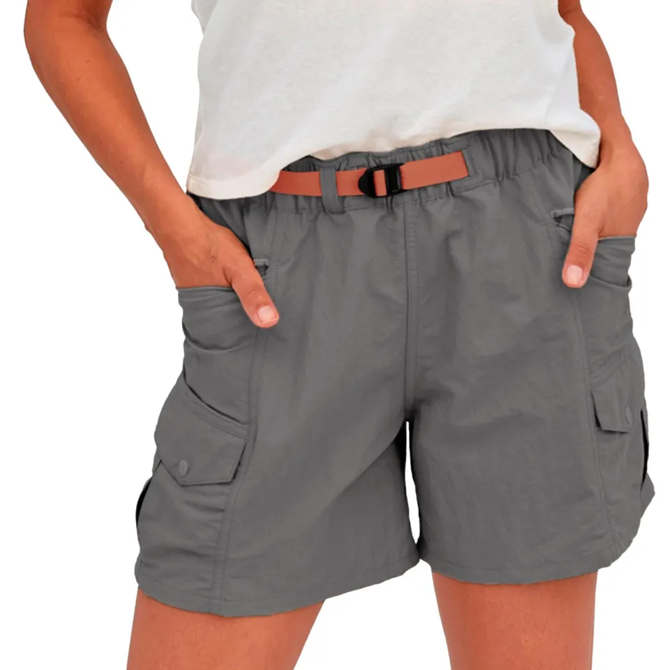 ladies grey walking shorts