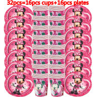 Mouse Girls Birthday Party Supplies Tableware Set Cup Plate Tablecloth Balloons Decoration Baby Shower