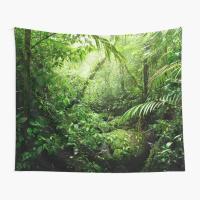 【cw】 Warm Glow Rainforest Creek  Tapestry Beautiful Bedroom Bedspread Blanket Printed Decor Living Wall Yoga Art Towel Home