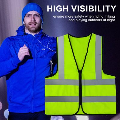 High Visibility Vest 2 Reflective Strip Security Reflective Vest Railway Coal Miners Uniform for Outdoor Traffic Safety Cycling