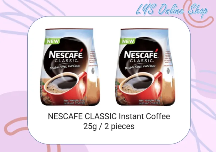 NESCAFE Classic Instant Coffee 25g / set of 2 Lazada PH