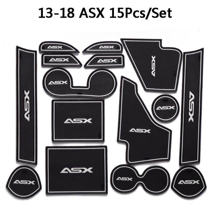 2013-2020มิตซูบิชิ-asx-ภายในรถประตูสล็อต-pad-อัตโนมัติยางลื่นประตูร่องเสื่อเบาะกันน้ำกันฝุ่นที่วางแก้วรถไฟเหาะลื่นเสื่ออุปกรณ์เสริม